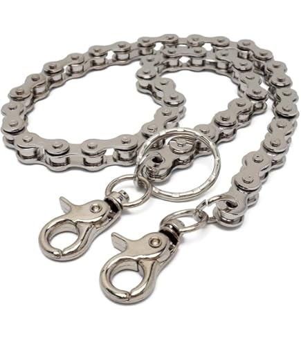 Amazon.co.jp: ウォレットチェーン バイクチェーン 858 シルバー